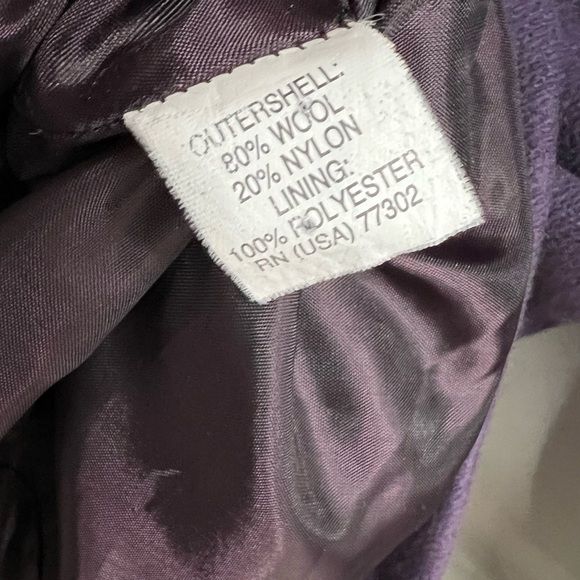 Zara TRF Collection Purple Wool Blend Coat with Belt Size M - Picture 5 of 5